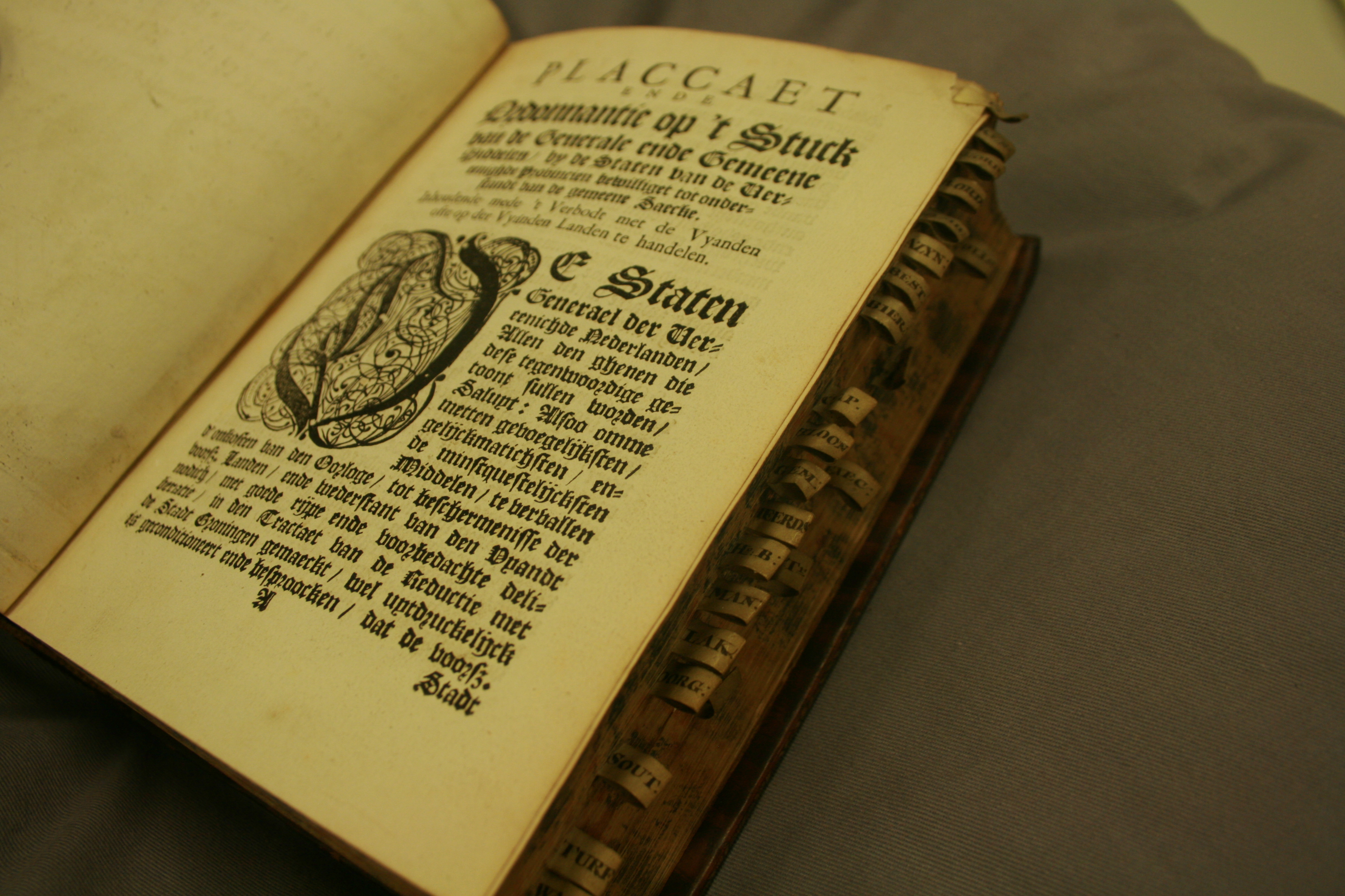 A Gothic printed book of Ordinances (KB National Library of the Netherlands).